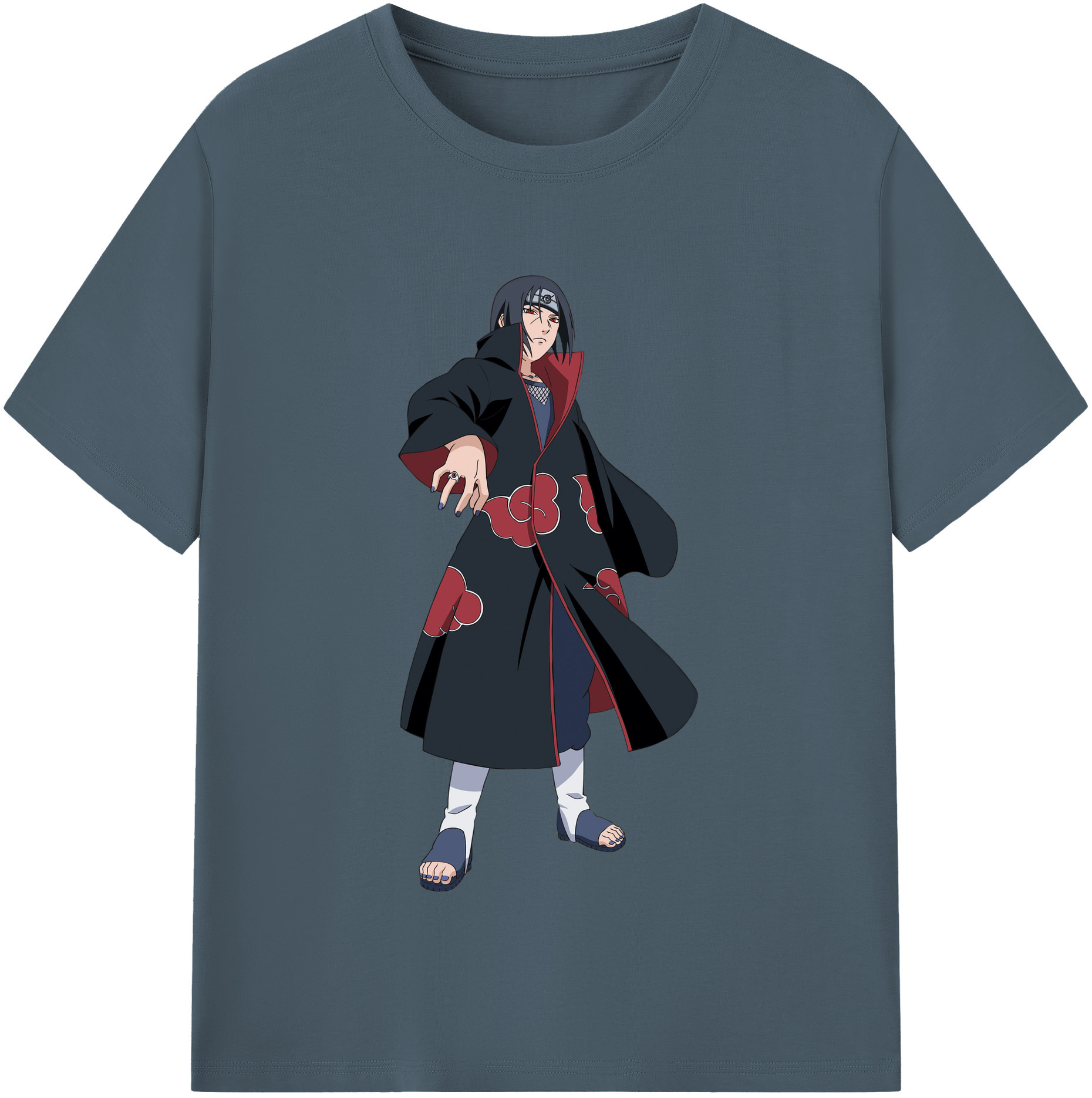 （画像用） NARUTO -ナルト- うちは イタチ Uchiha Itachi 綿100％半袖Tシャツ（フロントプリント）